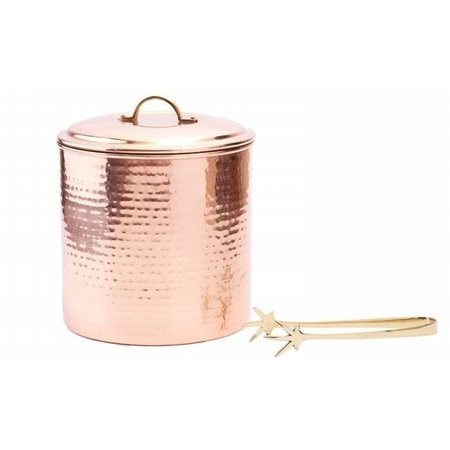OLD DUTCH INTERNATIONAL Old Dutch International 876 Hammered Decor Copper Ice Bucket with Liner & Tongs; 3 Quart 876